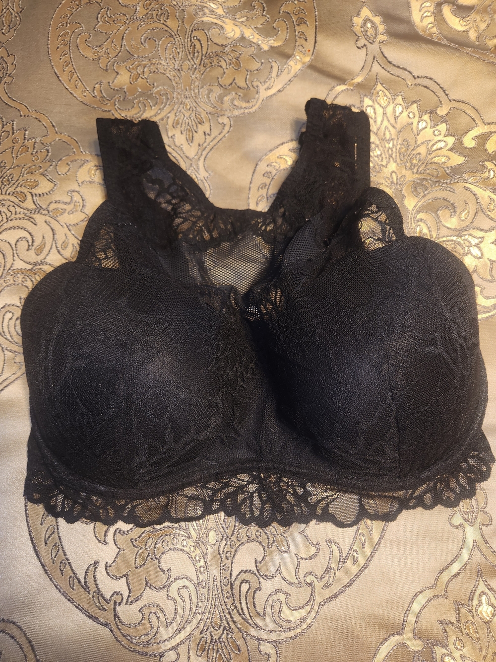 PINK Victoria's Secret Black Lace Racerback Bralette